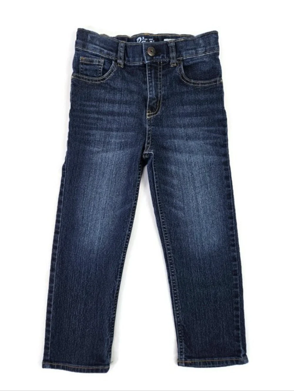 Oshkosh B'Gosh Dark Blue Wash Classic Fit Adjustable Waist Denim Jeans Boys 5/5A